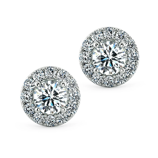 Round Halo Earrings BTA2101